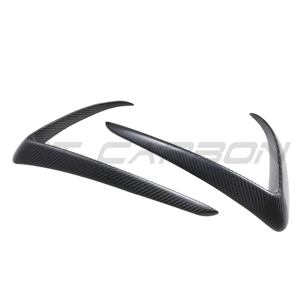 TESLA MODEL 3 2017-2023 MATTE CARBON FIBRE FRONT BUMPER CANARDS - Image 6