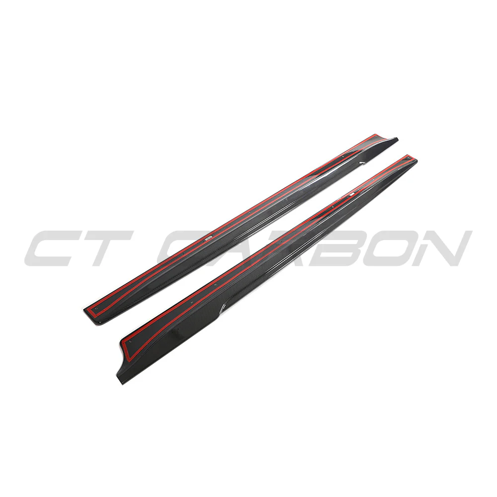 TESLA MODEL 3 2023+ CARBON FIBRE SIDE SKIRTS - V2 - Image 2