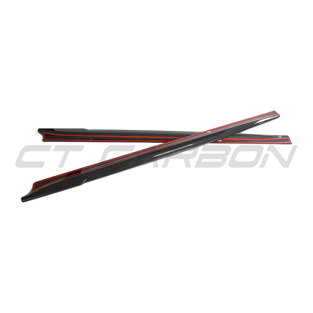 TESLA MODEL 3 2023+ CARBON FIBRE SIDE SKIRTS - V2 - Image 4