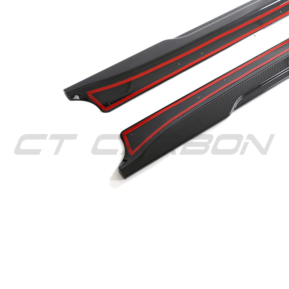 TESLA MODEL 3 2023+ CARBON FIBRE SIDE SKIRTS - V2 - Image 5