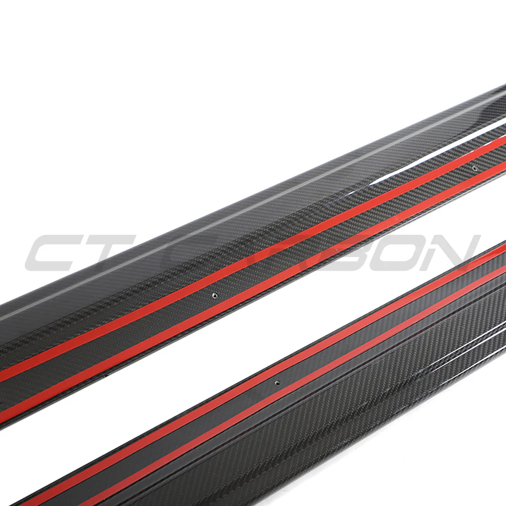 TESLA MODEL 3 2023+ CARBON FIBRE SIDE SKIRTS - V2 - Image 6