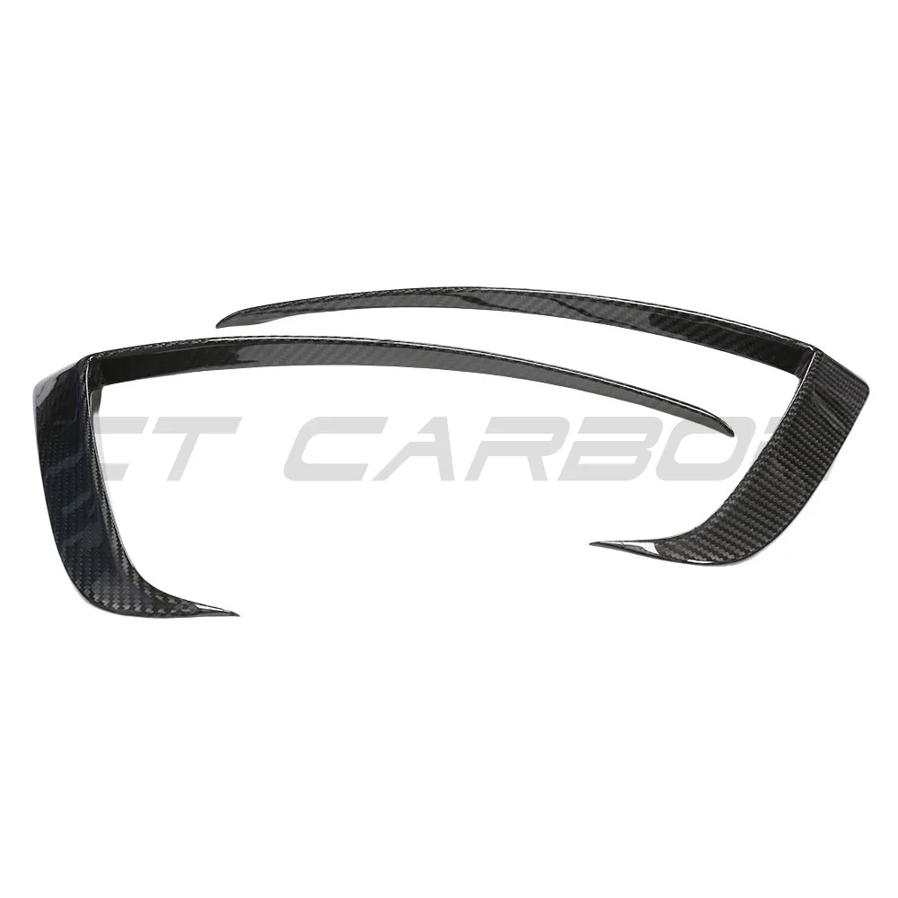 TESLA MODEL S 2021+ FACELIFT CARBON FIBRE FRONT BUMPER CANARDS - Image 2