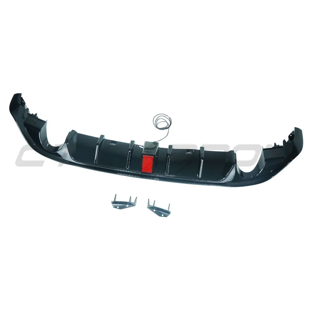 VOLKSWAGEN GOLF GTI/GTD MK7/7.5 2017-2020 GLOSS BLACK DIFFUSER WITH LED LIGHT - Image 2