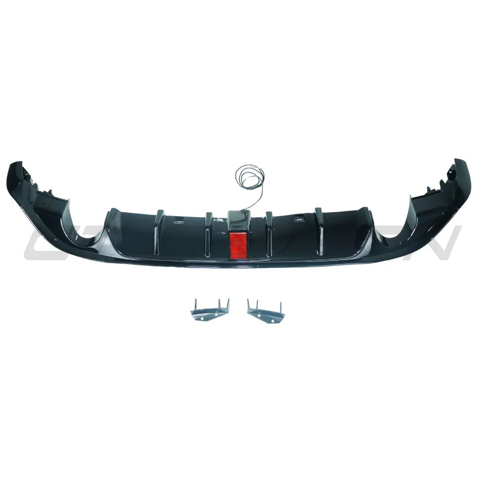 VOLKSWAGEN GOLF GTI/GTD MK7/7.5 2017-2020 GLOSS BLACK DIFFUSER WITH LED LIGHT - Image 3