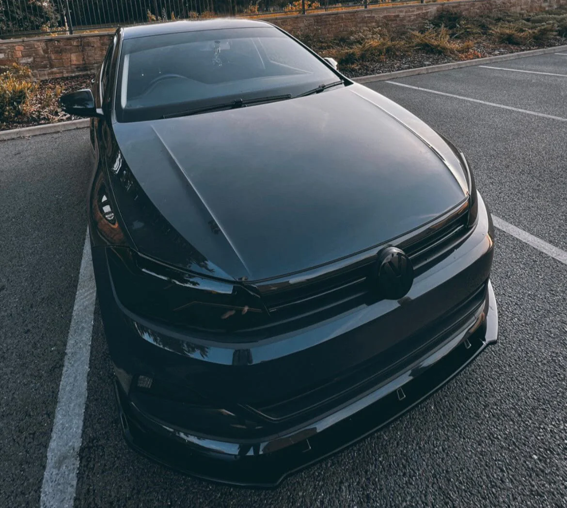 VOLKSWAGEN POLO MK6 2017-2020 GLOSS BLACK SPLITTER - Image 2